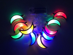 Luces LED decorativas 2026, luces de luna para Eid Mubarak durante el Ramadán, decoración duradera para celebraciones musulmanas.