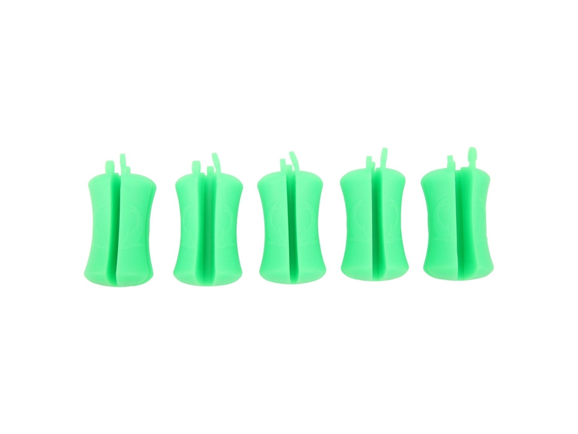 Soporte portátil de silicona verde para cañas de pescar (5 unidades)