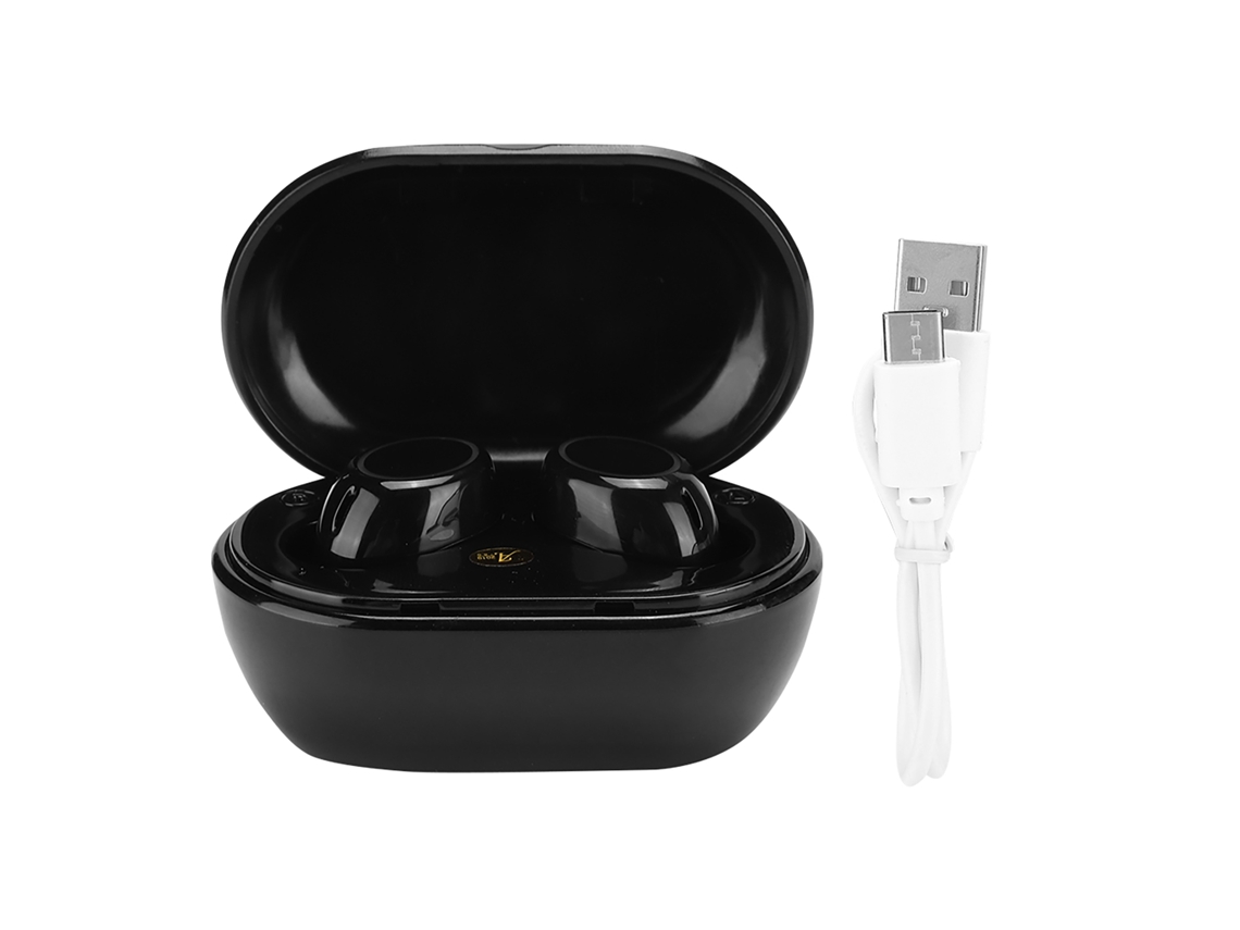 Fones De Ouvido Bluetooth Tws Sem Fio Headset Com Carregamento Type-c Processamento De Metal Titânio Cnc Preto