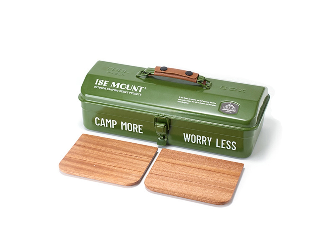 Caja De Herramientas Metálica Portátil Con Asa Para Camping Y Picnics.