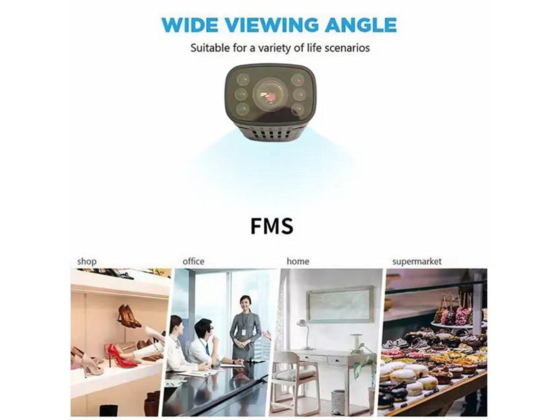 Mini cámara de seguridad inteligente para el hogar con control remoto inalámbrico, sensor de detección humana, cámara de vigilancia 1080P y visión nocturna.