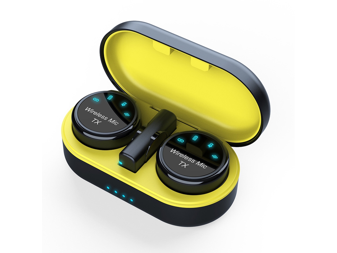 Micrófono De Solapa Inalámbrico Con Reducción De Ruido Magnético Plug And Play Compatible Con Interfaz Tipo C Para Android (Amarillo) CUICH
