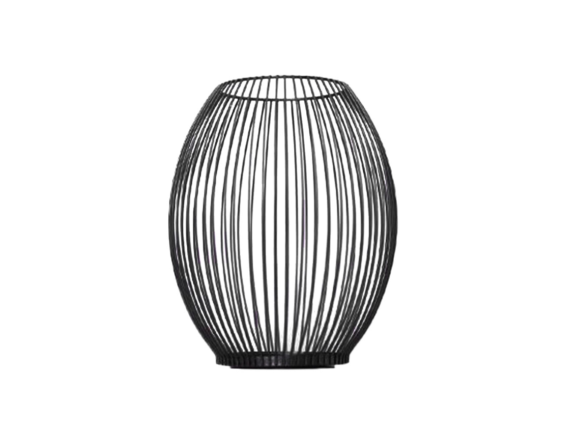 Farol retro de hierro negro para decoración