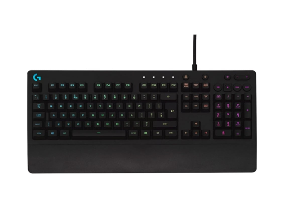 Teclado para juegos Teclas retroiluminadas RGB Lightsync Resistente a derrames Teclas personalizables Teclas multimedia dedicadas Chennnls
