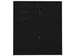 Armario de oficina 90x40x102 cm Acero negro MAISON EXCLUSIVE