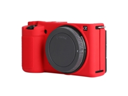 Capa Protetora De Silicone Macio Para Sony Zv-e10 Vermelha