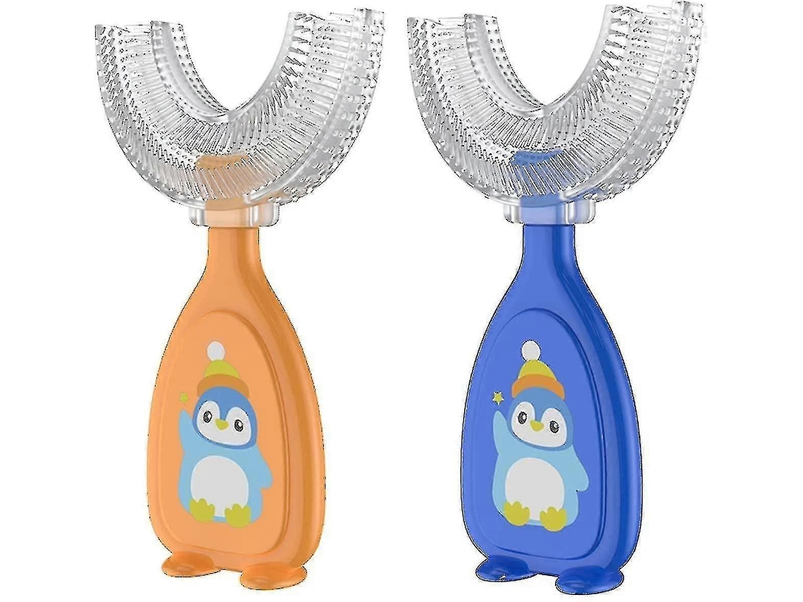 Cepillo de dientes infantil en forma de U, limpieza de 360 grados, cabezal de silicona suave de grado alimenticio, blanqueamiento dental para niños, para GOKOCO