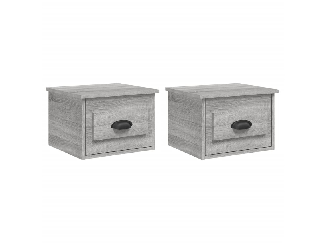 Juego de mesitas de noche de pared grises Sonoma MAISON EXCLUSIVE 41,5x36x28 cm