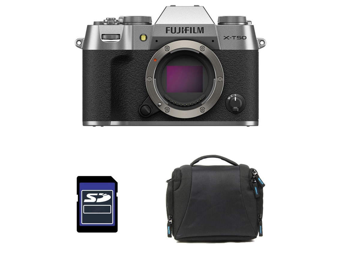 Fujifilm X-t50 Plata + Bolsa + Tarjeta Sd De 8 Gb