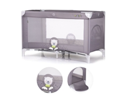 Cuna de viaje Capri de Chipolino Bear, color gris