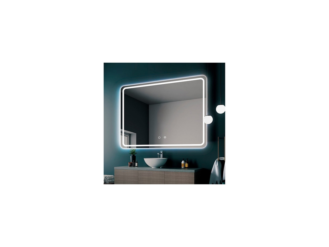 Espejo led retroiluminado Luz frontal fría con doble sensor antivaho 70x80 MICE COLLECTION