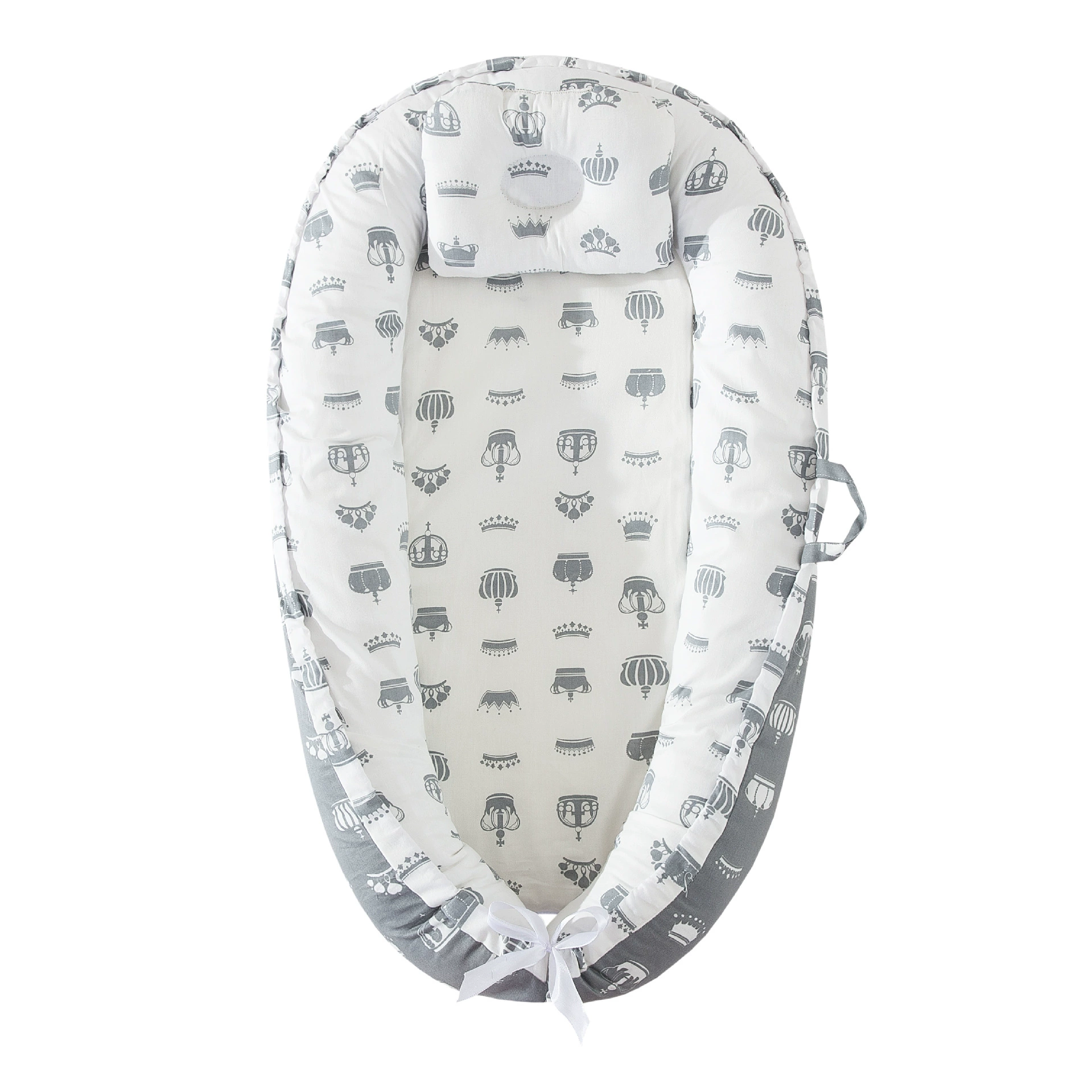 Nido Para Bebé Chrui 0-24 Meses Con Almohada Algodón Suave 85x55cm (corona)