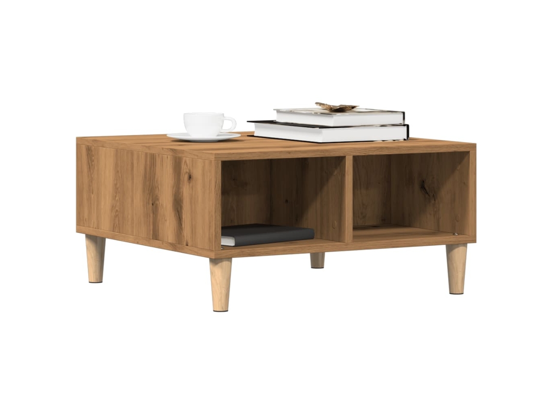 Mesa De Centromesa Auxiliarmesita De Centro Madera De Ingeniería Roble Artisan 60x60x30 Cm Wsd64158