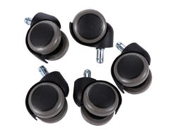 5 Ruedas Giratorias Silenciosas Para Silla De Oficina, Juego De Nailon