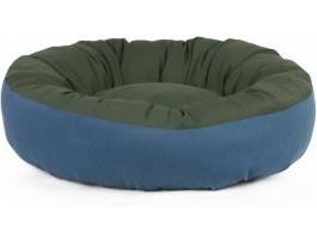Cama Redonda para Perros y Gatos GAUTY Tela de sarga (Verde y Azul - 57 cm)