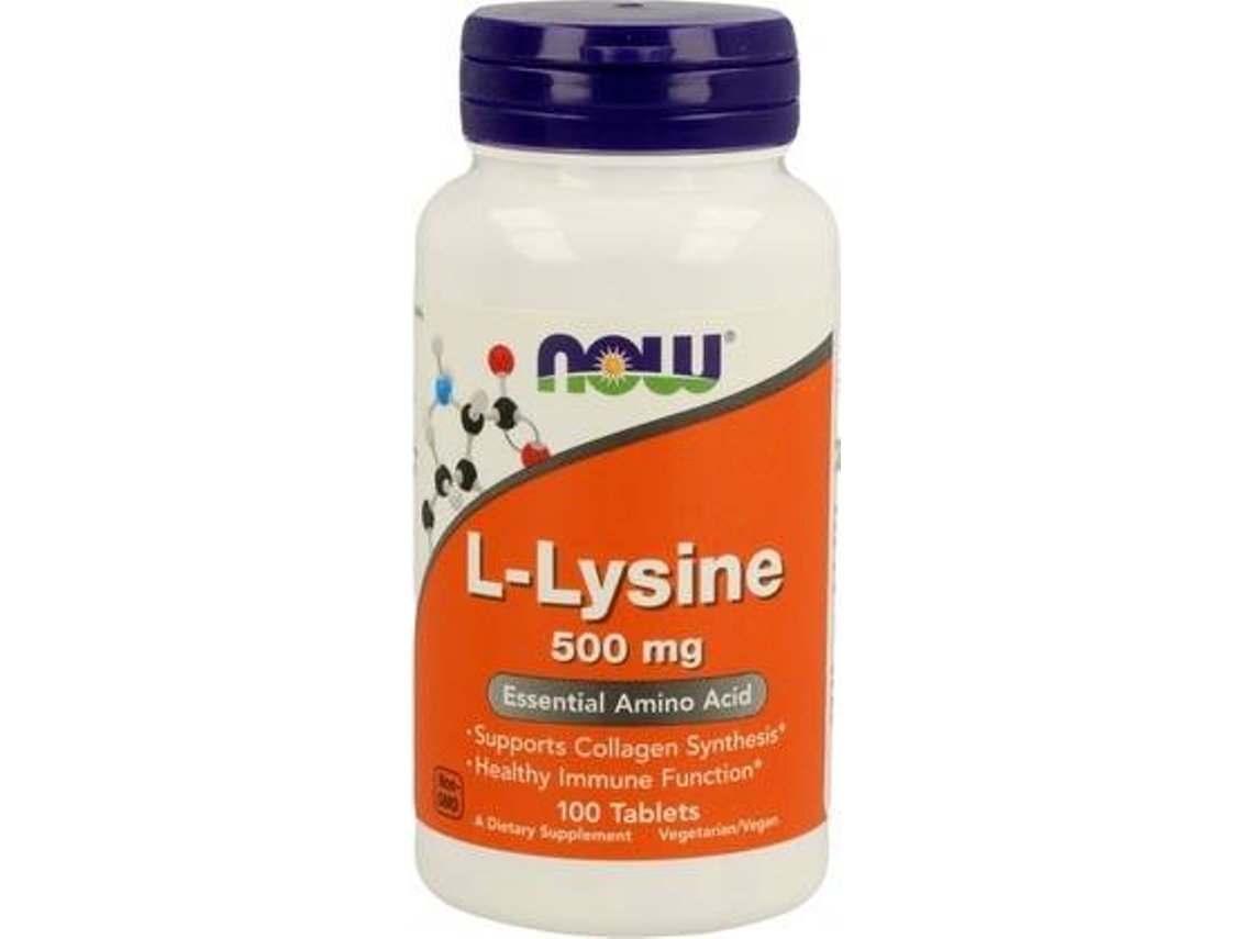 Complemento Alimentar NOW L - Lysine 500 Mg 100 Tabs