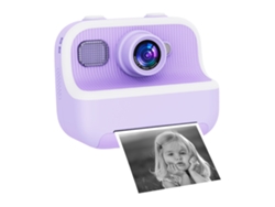 Cámara Infantil Hd De 48 Mp Con Función De Impresión Térmica Y Cámaras Duales Frontal Y Trasera (morada). Czhhmart