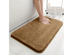 (marrón) Alfombra De Baño Súper Absorbente Y Antideslizante, Decoración Del Hogar, Alfombra De Pelo Largo