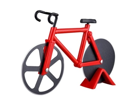Cortador de pizza antiadherente para bicicleta, rueda cortadora de pizza para bicicleta, ruedas de corte dobles de acero inoxidable con soporte