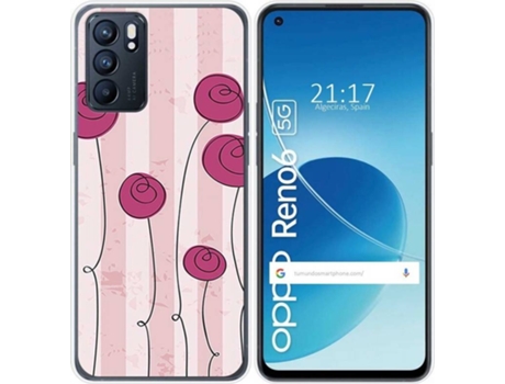 Carcasa Oppo Reno 6 5G TUMUNDOSMARTPHONE Flores Vintage