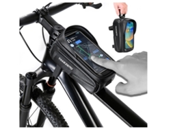 Bolsa impermeable para cuadro de bicicleta con bolsa triangular y bolsa para tubo superior de Gusshious.