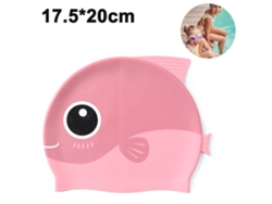 MEOIRUERY Gorra de Baño para Niños - 1 Unidad, de Silicona Divertida para Niñas y Niños, con Diseño de Tiburones y Pececillos