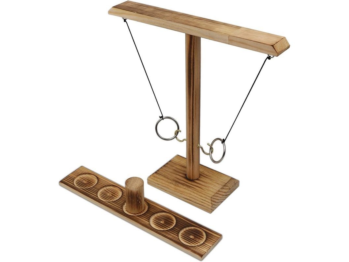 Juego De Anillos Con Ganchos De Madera Hechos A Mano Para Adultos Y Niños, Juego De Anillos Para Interiores Y Exteriores.