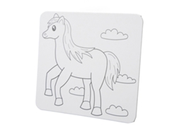 Lienzo Prediseñado Con Contorno De Animal Para Que Los Niños Pinten (diy) - Caballo De Dibujo Con Soporte Empotrado