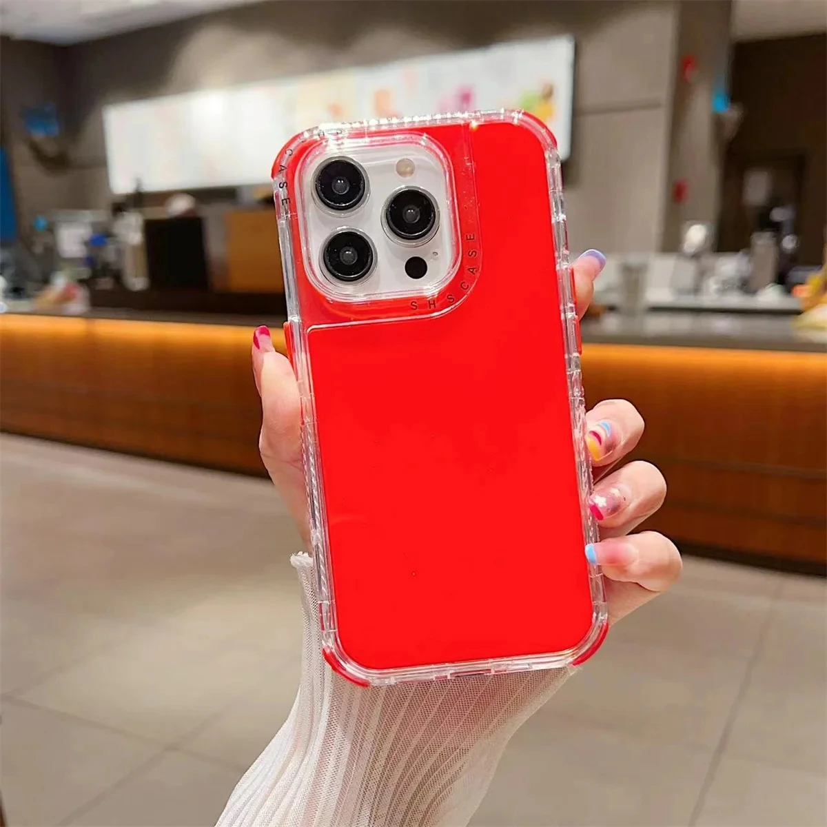 (rojo, Iphone 16 Pro Max) Funda 3 En 1 Para Iphone, Protección Contra Caídas De Grado Militar.