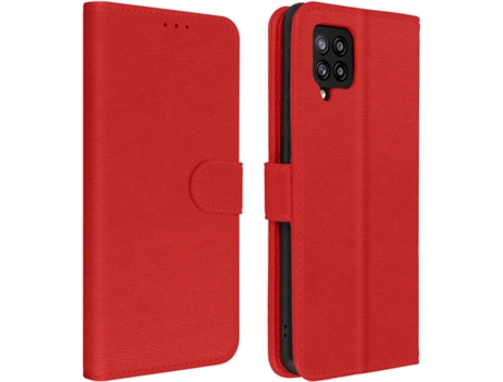 Funda Samsung Galaxy A42 5G AVIZAR Libro Billetera Rojo