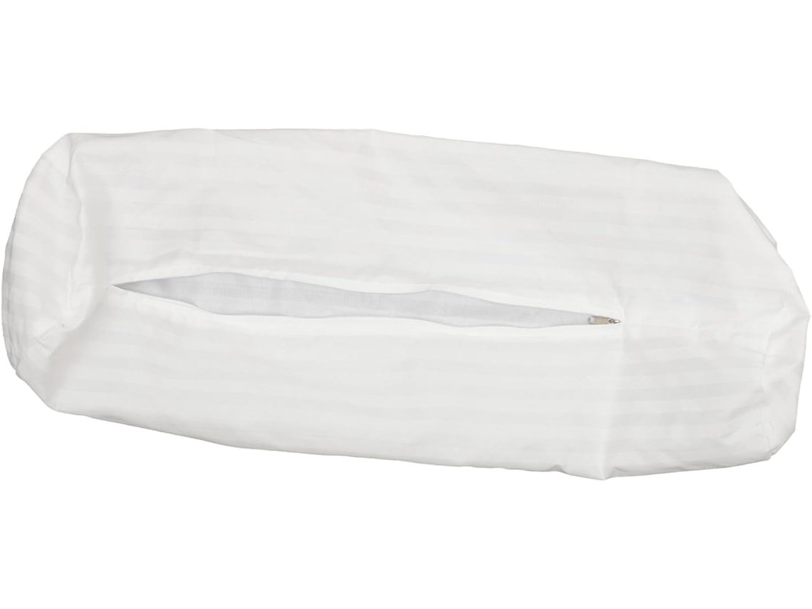 Funda De Almohada Cilíndrica De 18x60 Cm, Cómoda Y Reutilizable Para Almohada Cervical.