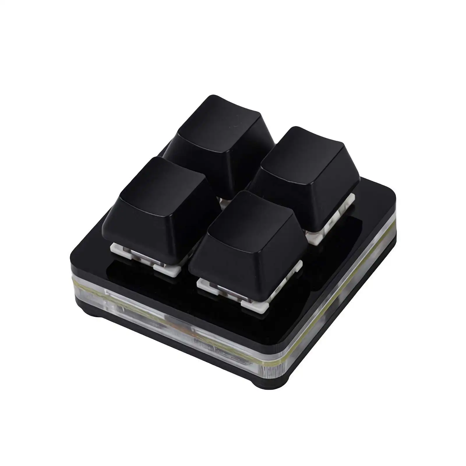 Mini Teclado Mecánico Macro Para Juegos (negro De 4 Teclas), Control Multimedia Programable