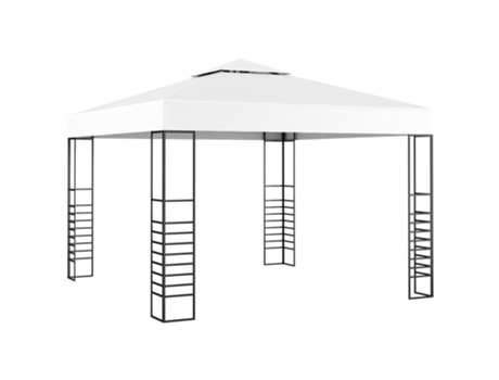 MAISON EXCLUSIVE Carpa cenador de jardín blanco 3x3 m