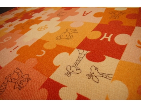 Alfombra Infantil Puzle Anaranjado (100 x 150 cm)
