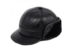 Sombrero De Ala Corta De Cuero Genuino Para Hombre, Ideal Para Invierno Y Otoño - Regalo De Navidad