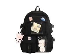 Mochila nova versão coreana da estudantil Oxford de pano gira preto