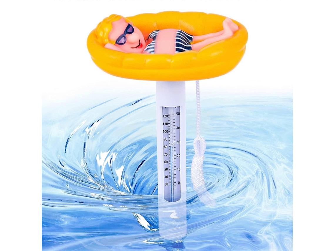 Termómetro flotante para piscina, con forma de animal de dibujos animados y cuerda. Ly Ebike