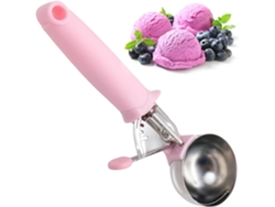 Cuchara grande de acero inoxidable de 5,7 cm para helado, puré de patatas, albóndigas y galletas, con mango cómodo.