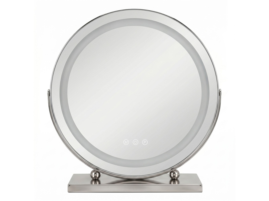 Espejo Rea Make-up Chrome 40cm Led