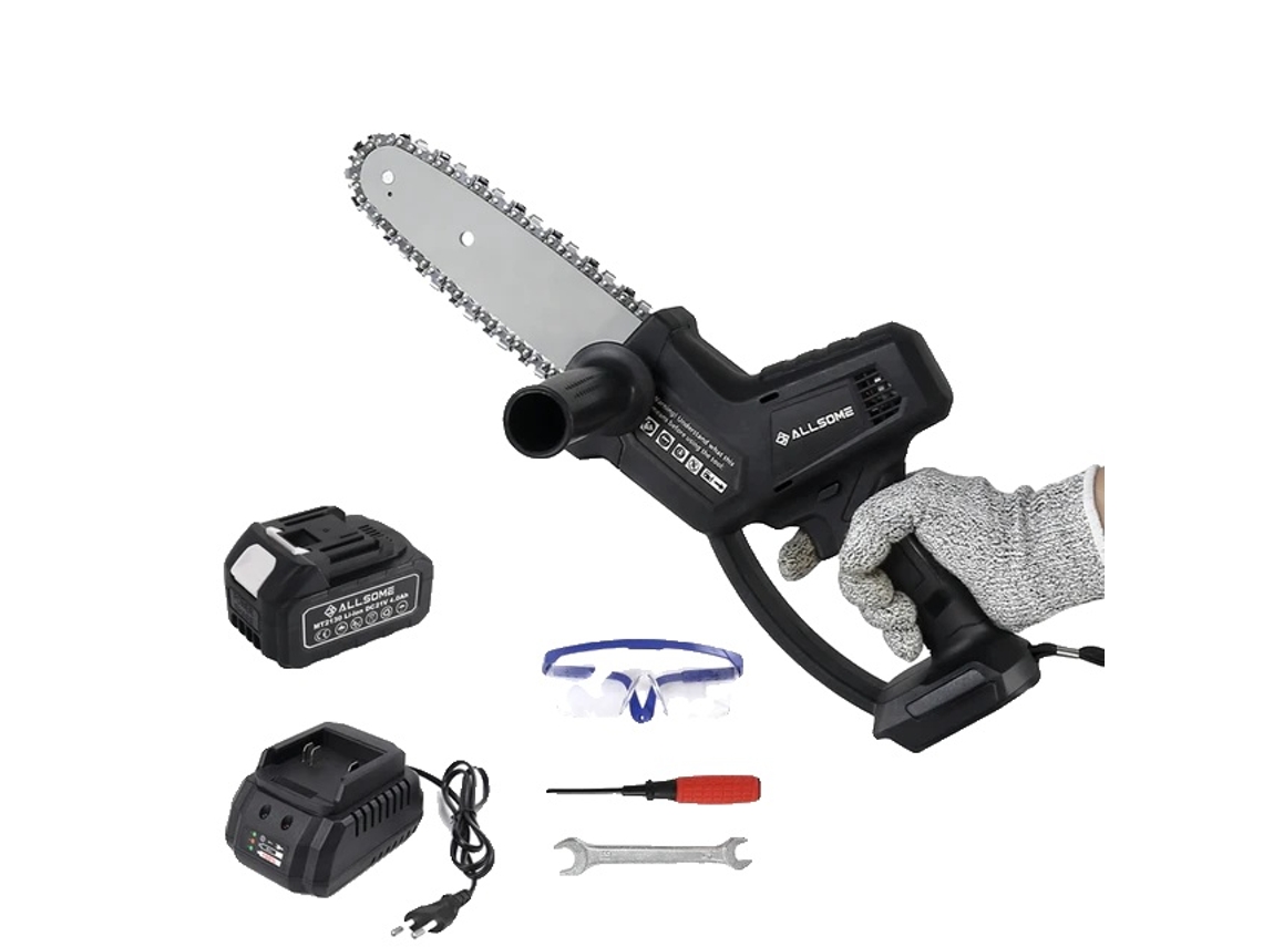 Motosierra inalámbrica de 21 V, minisierra de poda manual con una batería OEM
