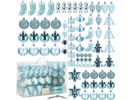 Galletas Árbol de Navidad 77 Uds. Color: Azul. Decoraciones Varias Conos de Caramelo Estrellas. Adornos de Navidad