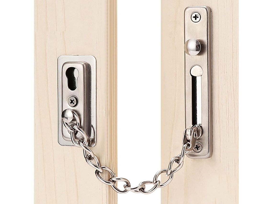 Cerradura De Puerta, Perno Acero Inoxidable, Deslizante, Pestillo, Cadena Cerradura, For El Hogar, Hotel, Apartamento,