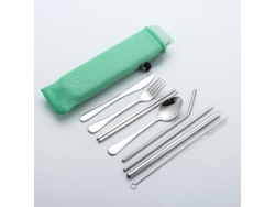 Juego de Cubiertos de Camping, 9 Piezas, Acero Inoxidable, Utensilios de Picnic NEVEANCE