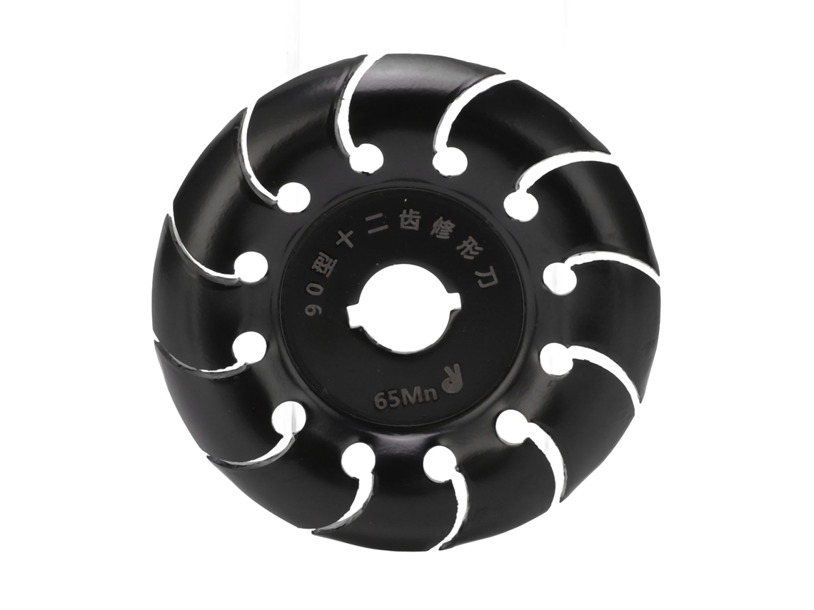Disco de amoladora angular de 90 mm con 12 dientes para carpintería.