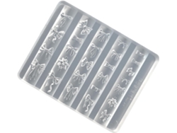 Molde Portátil De Silicona Transparente Para Manicura Con Nudos Extraíbles Para Profesionales