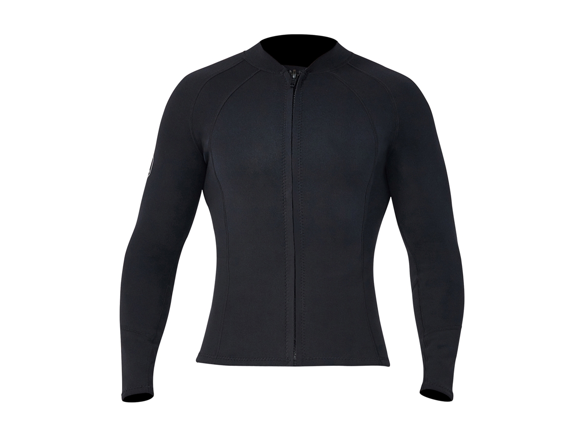 Camiseta De Buceo De Neopreno De 2 Mm Con Cremallera Frontal, Manga Larga, Para Snorkel, Surf Y Deportes Acuáticos.