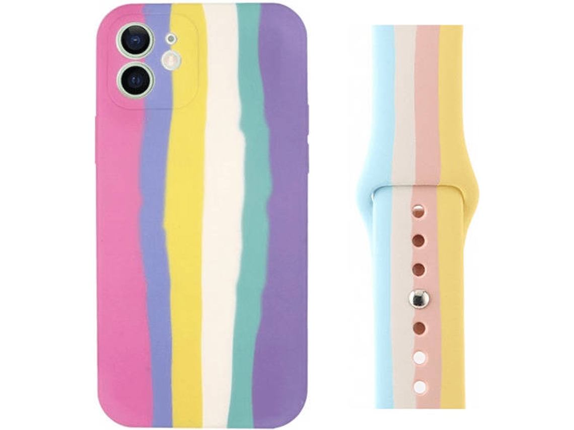 Kit Carcasa iPhone 7 / iWatch Edition Series 7 - 45MM PHONECARE Multicolor