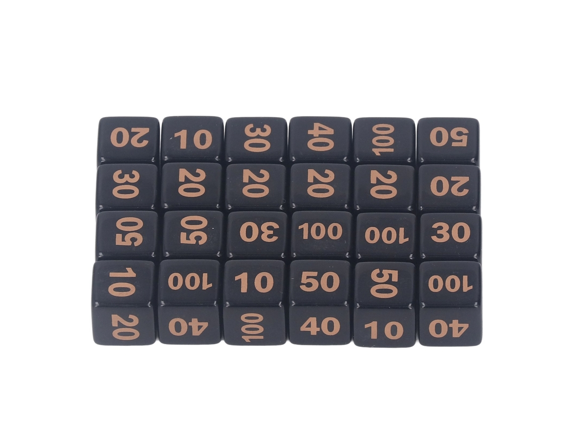 Ats-24 Dados Poliédricos D6 De 14mm Acrílico Impermeables Equilibrados Para Juegos De Mesa
