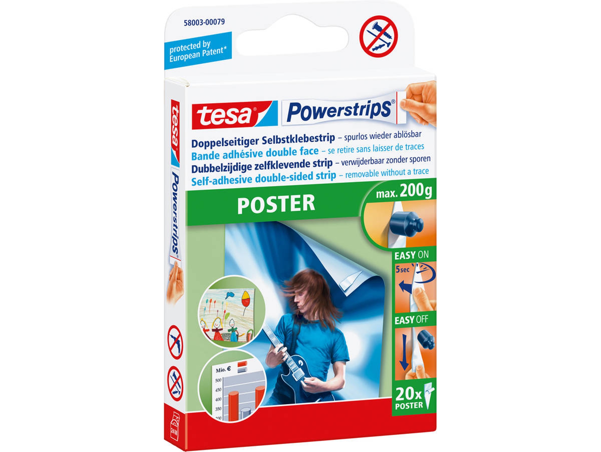 Cinta Adhesiva TESA Powerstrips Poster