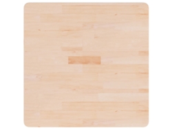 Tablero De Mesa | Superficie De Mesa | Tablero De Escritorio Cuadrada Madera De Roble Sin Tratar 70x70x4 Cm Wsd51163